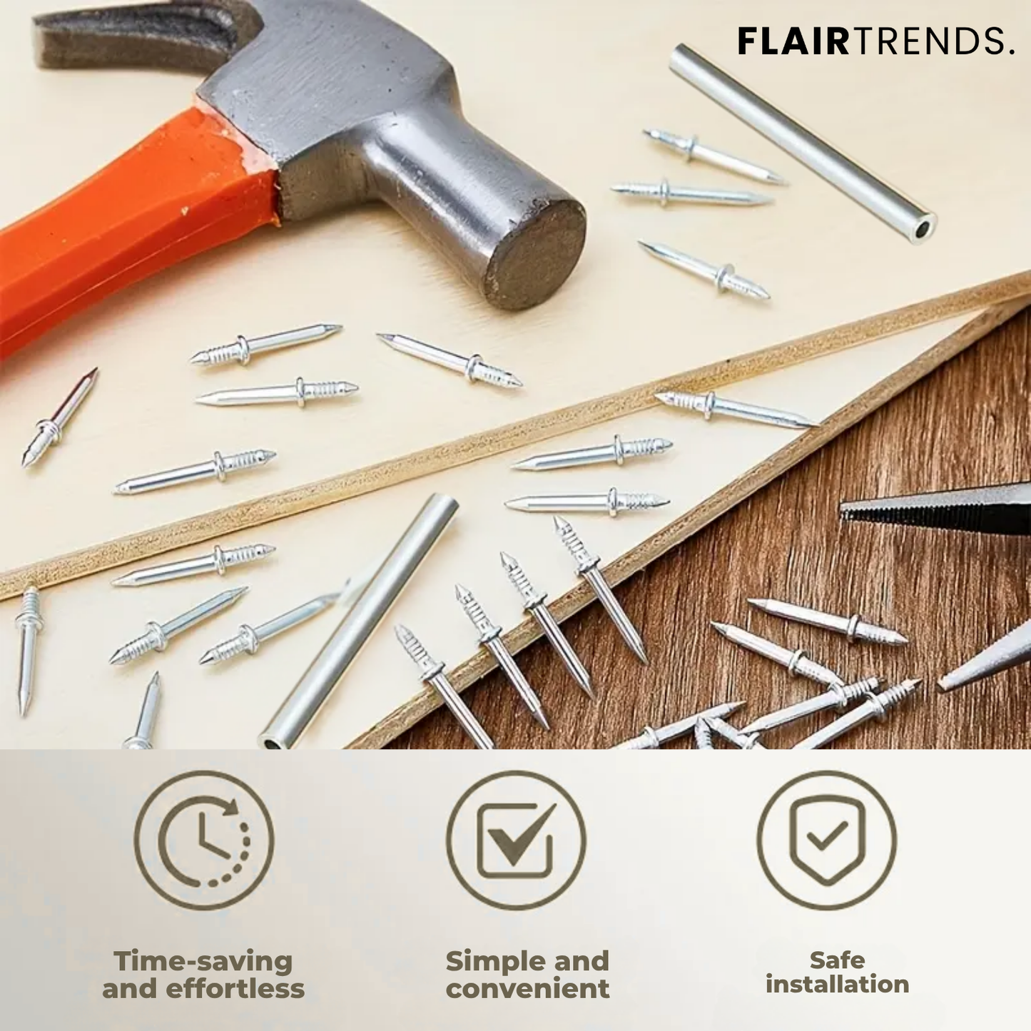 FixProX — Starke Power-Fixierung für makellose Wände ohne Bohren und Stress! (100 Stück)