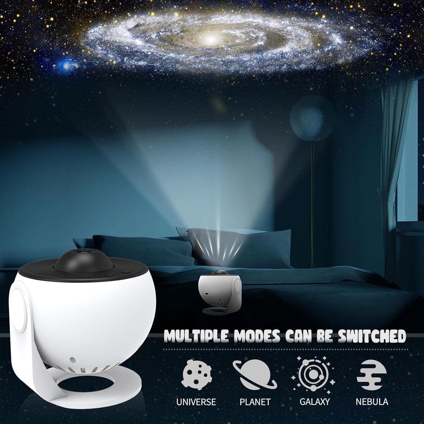 360° AstroLuxe Sternenprojektor — Verwandle dein Zimmer in deine persönliche Entspannungs-Galaxie voller magischer Sternen-Momente