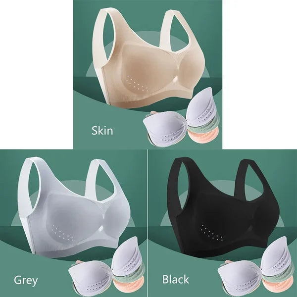 (2+1 Gratis) SilkBra- Nahtloser, hauchdünner Hebe-BH aus Ice Silk für erstklassigen Komfort und Halt