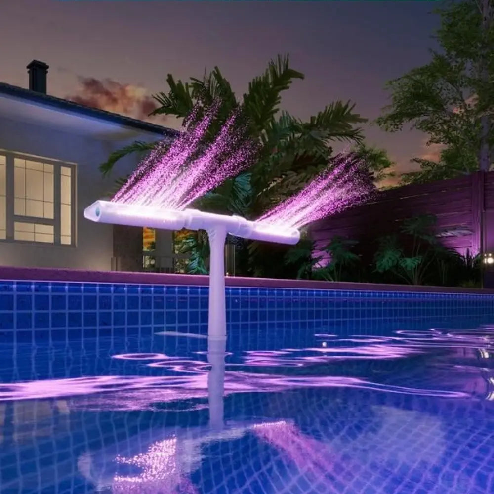 SolarSpritz Master™ — Verwandle deinen Pool in die coolste Chill-Oase mit magischer Lichtshow und erfrischendem Nebel