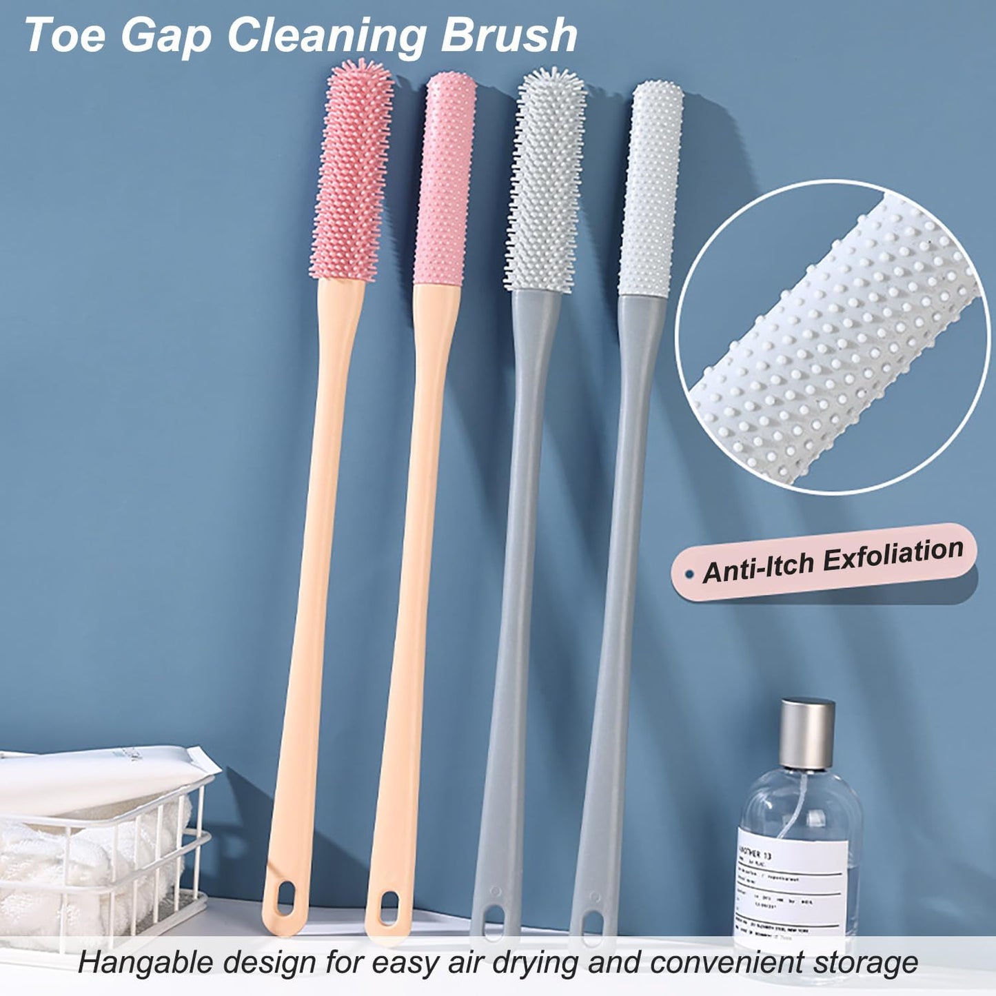 (2+2 Gratis) - CleanToe - Zehenzwischenraum-Reiniger - Weiche, sanfte Borsten für den Komfort Ihrer Zehen!