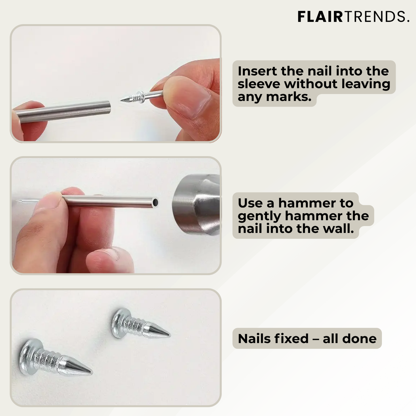 FixProX — Starke Power-Fixierung für makellose Wände ohne Bohren und Stress! (100 Stück)