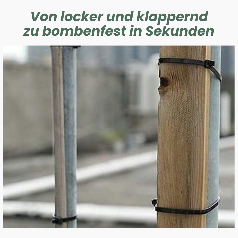TurboFix Universal Profi-Kabelbinder — Schluss mit fummeligen Schrauben und endlosem Nachziehen!