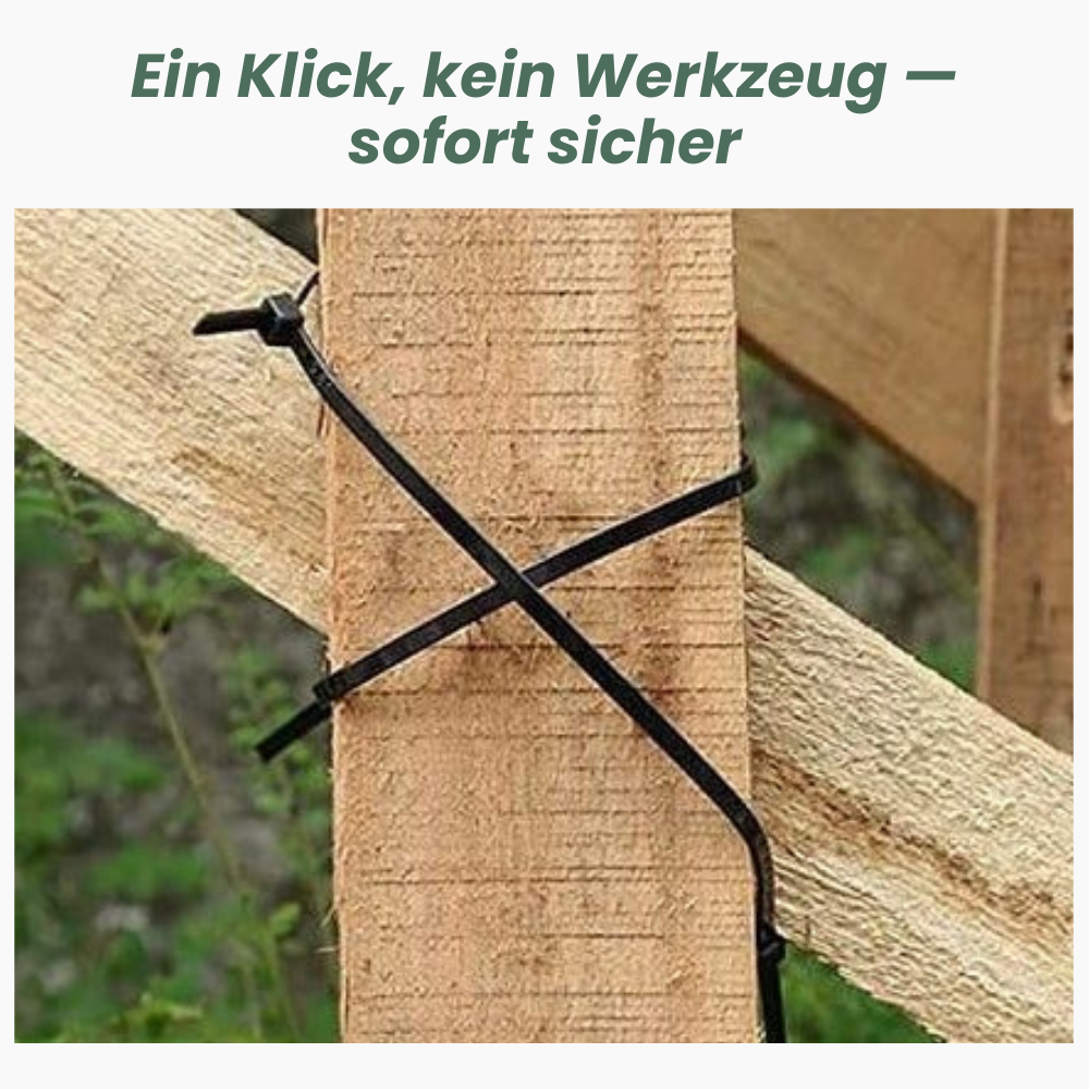 TurboFix Universal Profi-Kabelbinder — Schluss mit fummeligen Schrauben und endlosem Nachziehen!
