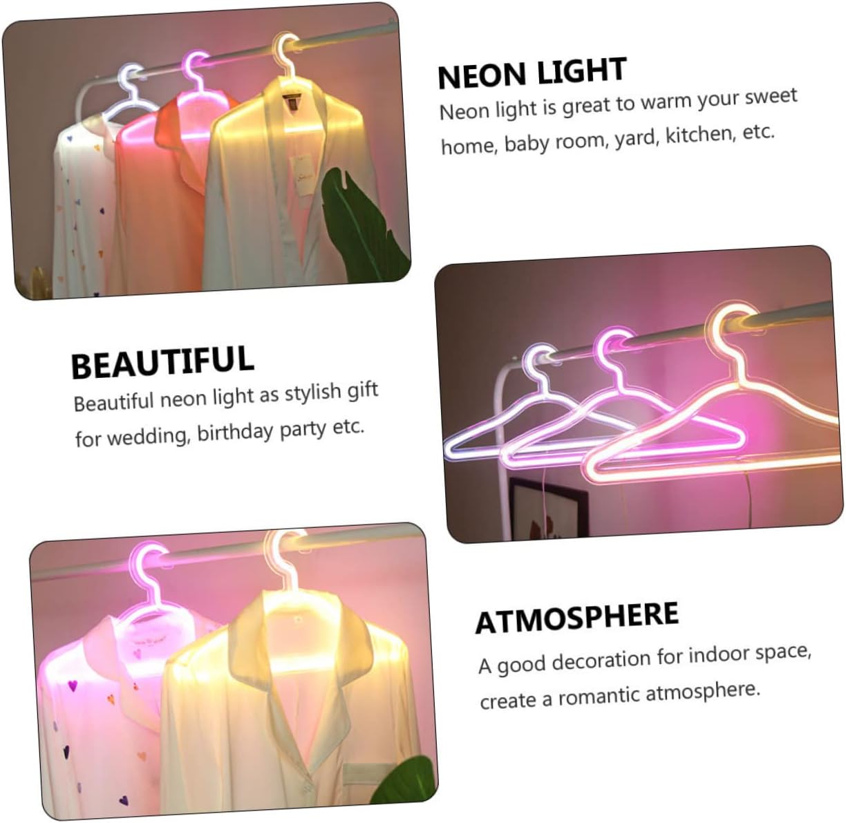(2+1 Gratis) - Neon-Kleiderbügel (3 Stück) - Bringen Sie Ihre Kleidung mit jedem Aufhängen zum Leuchten!