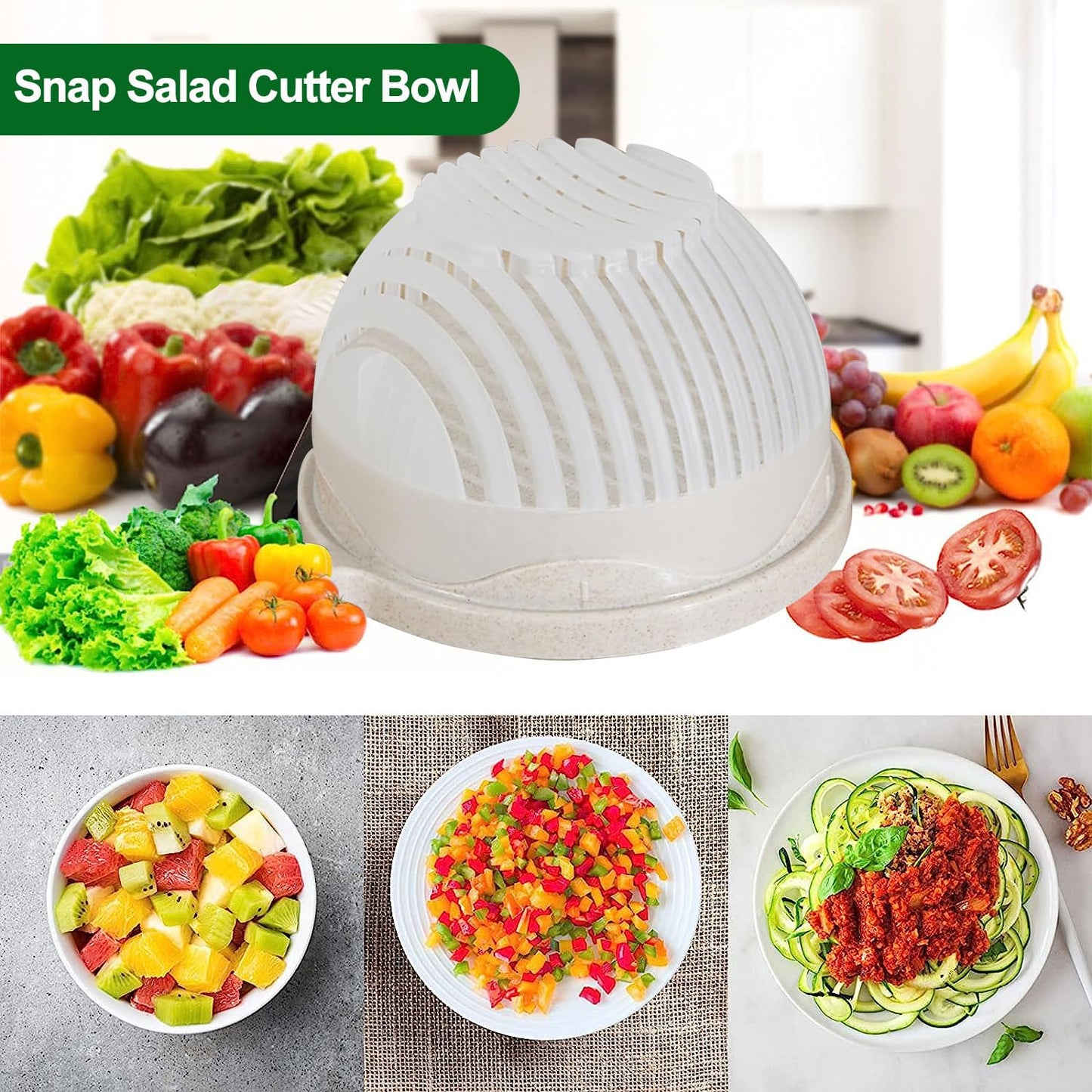 VeggieSlice Pro — Mach Salatmachen sicher, schnell und mühelos zum Kinderspiel! (2 Stück)