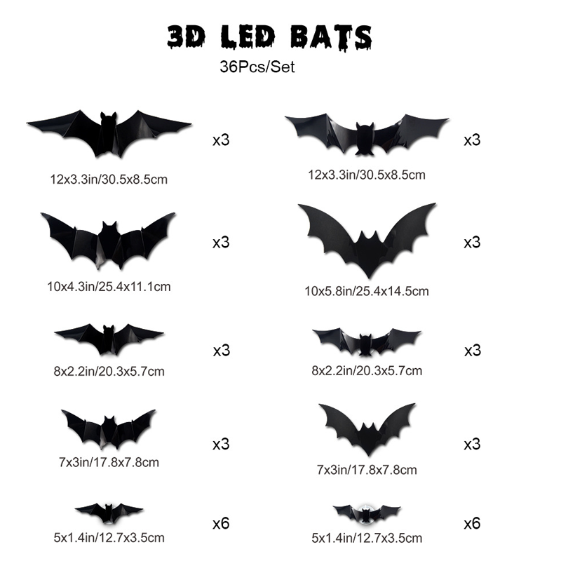 3D Fledermaus LED-Wanddeko — Mach dein Zuhause zur gruseligsten Halloween-Bühne mit lebensechten Flug-Illusionen!