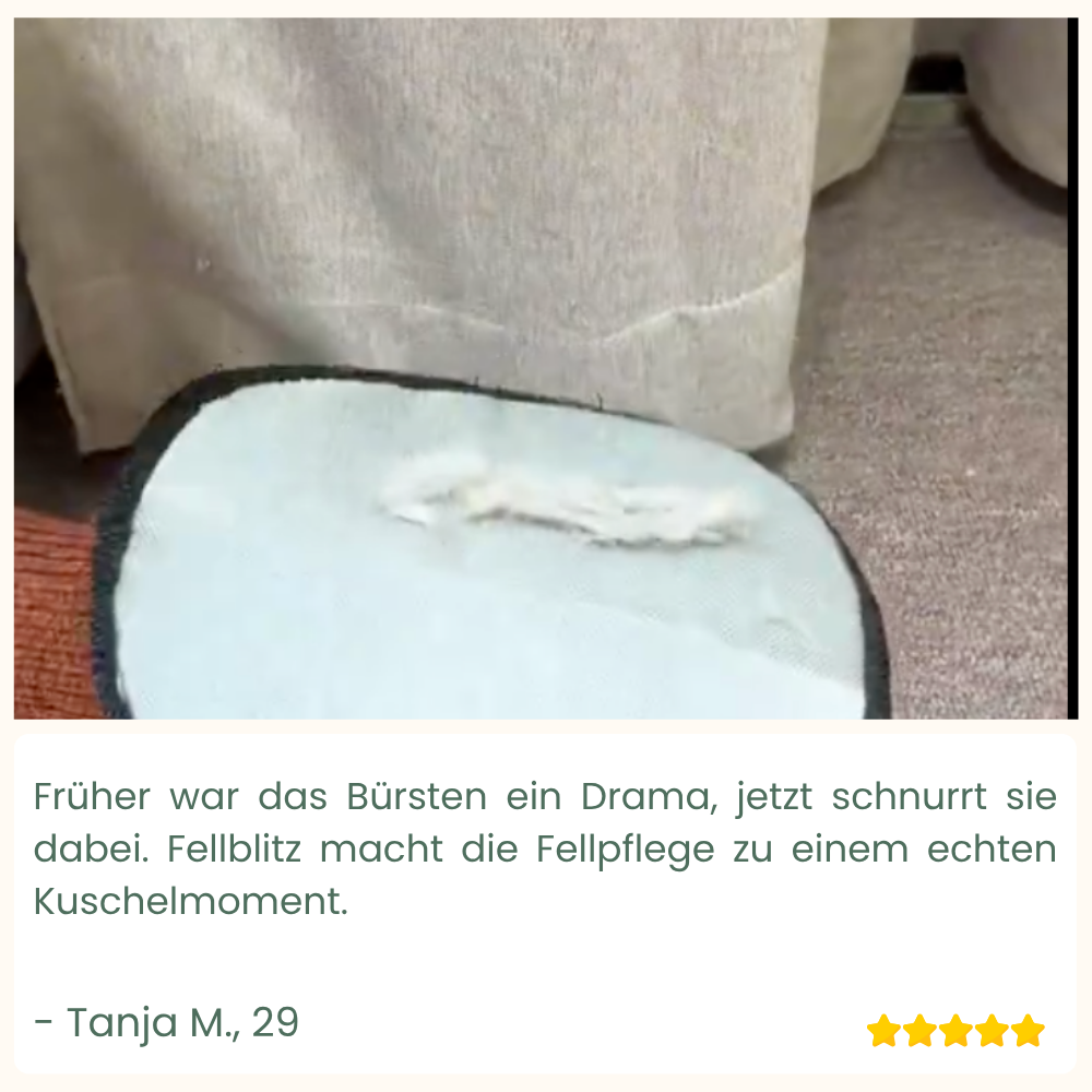 Fellblitz™ — Sanfte Pflege, die dein Zuhause haarfrei und dein Tier entspannt macht!