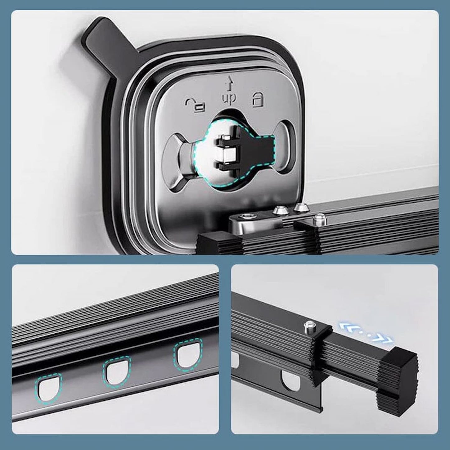 ClothingBar - Wandmontierter Wäscheständer - Schaffen Sie 3X mehr Platz zum Wäschetrocknen!