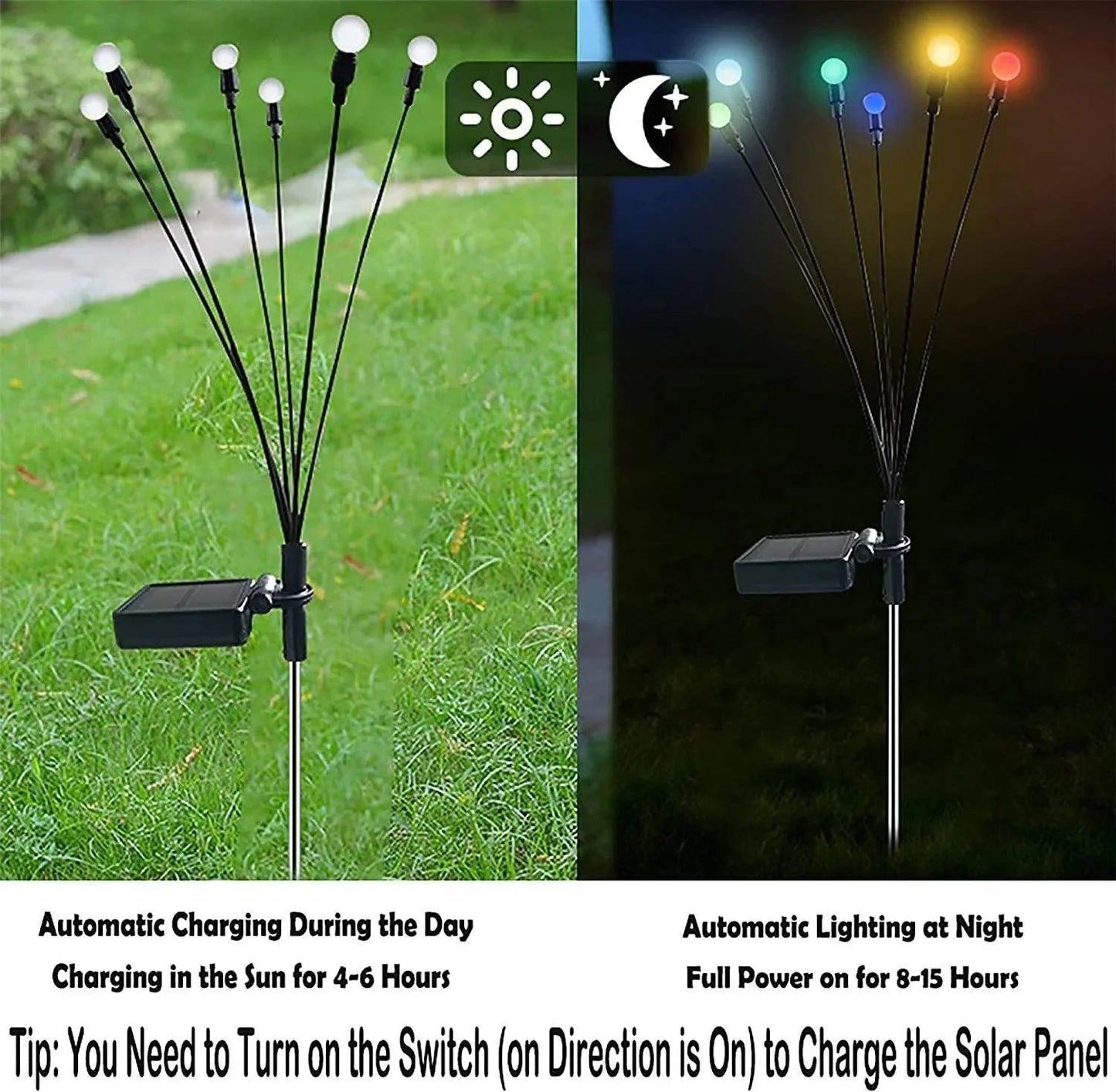 (8 Stück) Solar Firefly Lights™ — Verzaubere Deine Nächte mit magischem, grenzenlosem Glanz