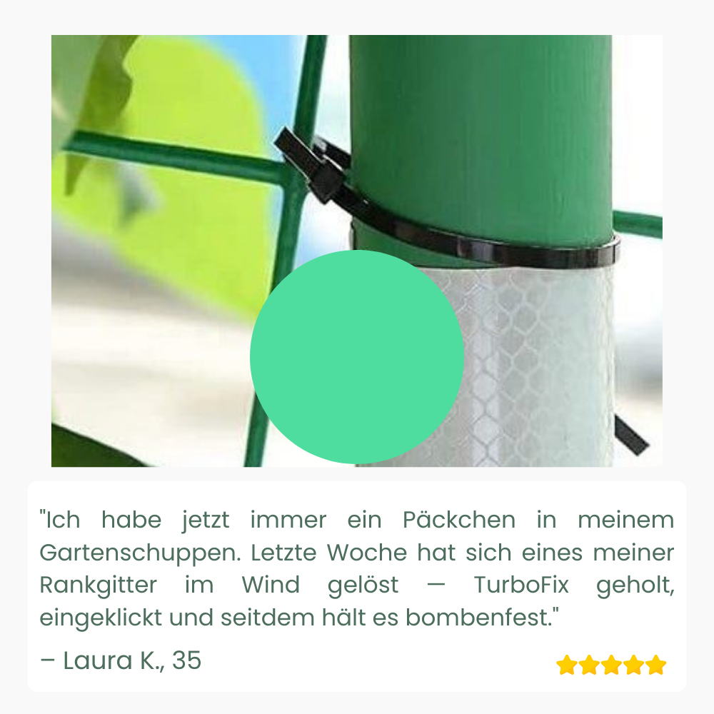 TurboFix Universal Profi-Kabelbinder — Schluss mit fummeligen Schrauben und endlosem Nachziehen!