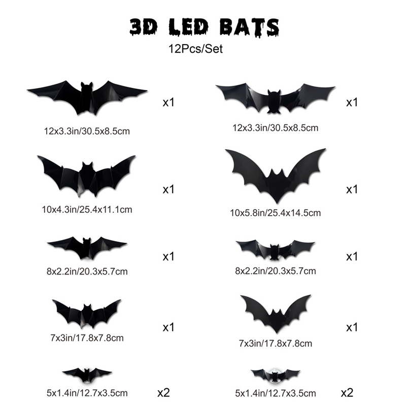 3D Fledermaus LED-Wanddeko — Mach dein Zuhause zur gruseligsten Halloween-Bühne mit lebensechten Flug-Illusionen!