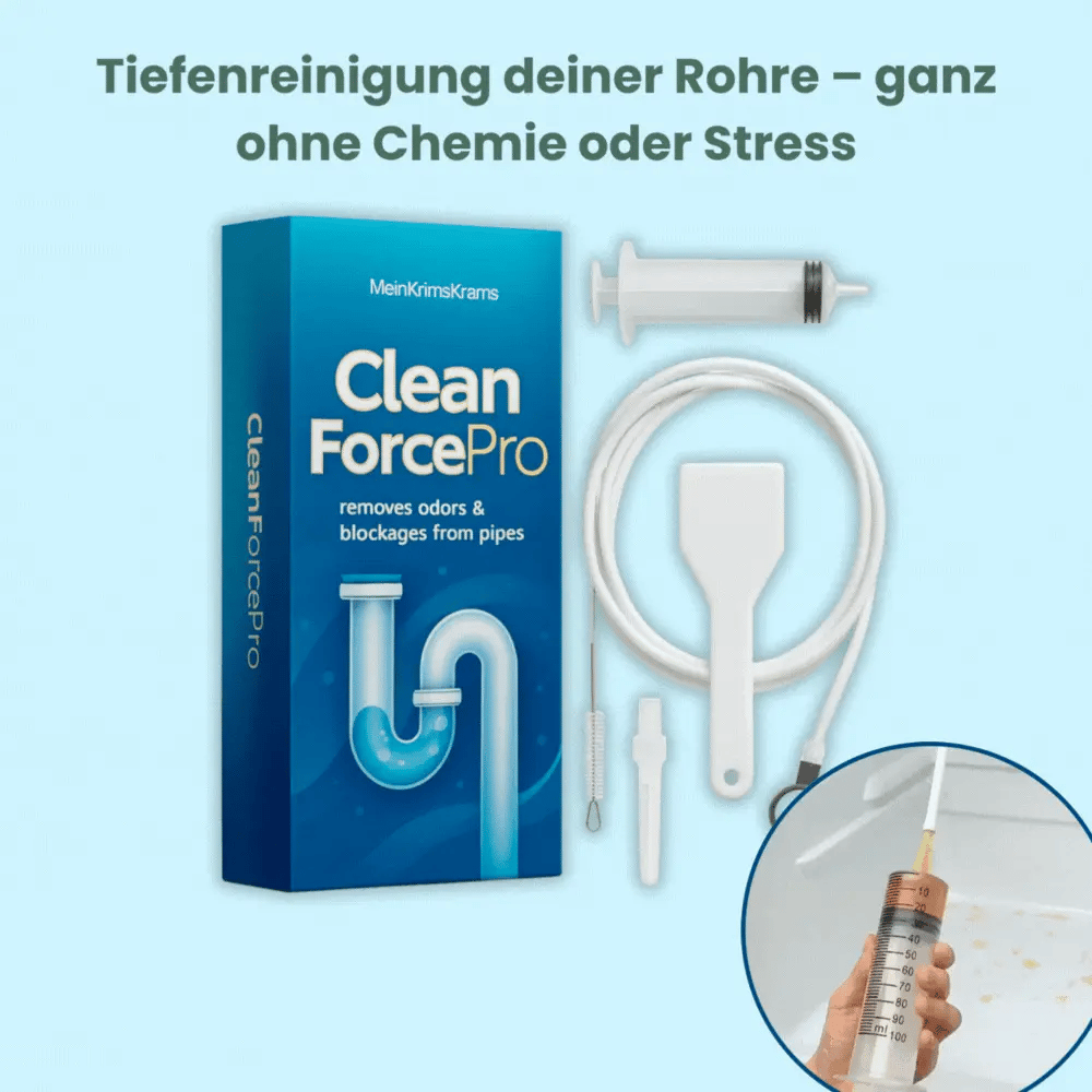 CleanForcePro™ — Befreit Rohre & Kanäle von Geruch und Blockaden für ein frisches Zuhause