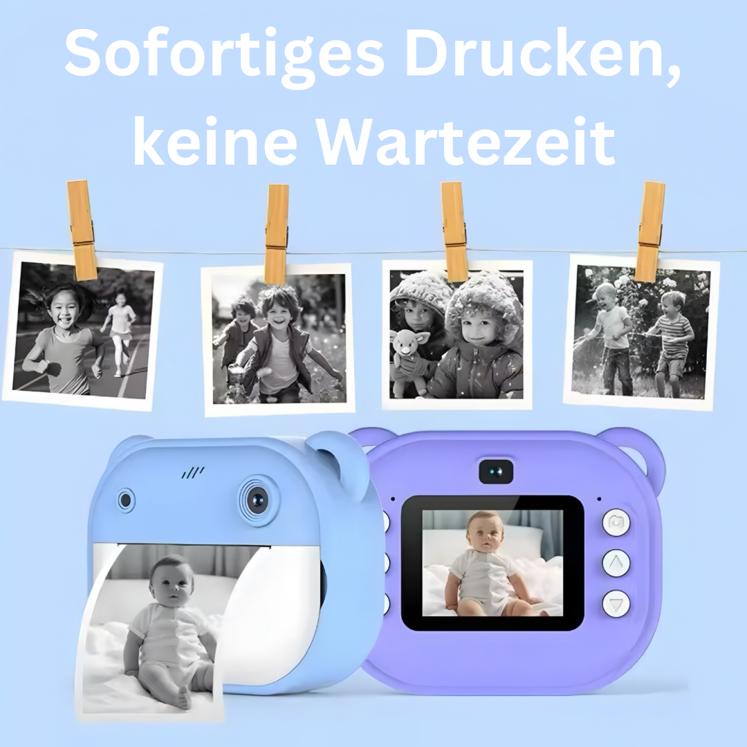Krimsi Kinder Cam - Instant Kamera mit Druckfunktion