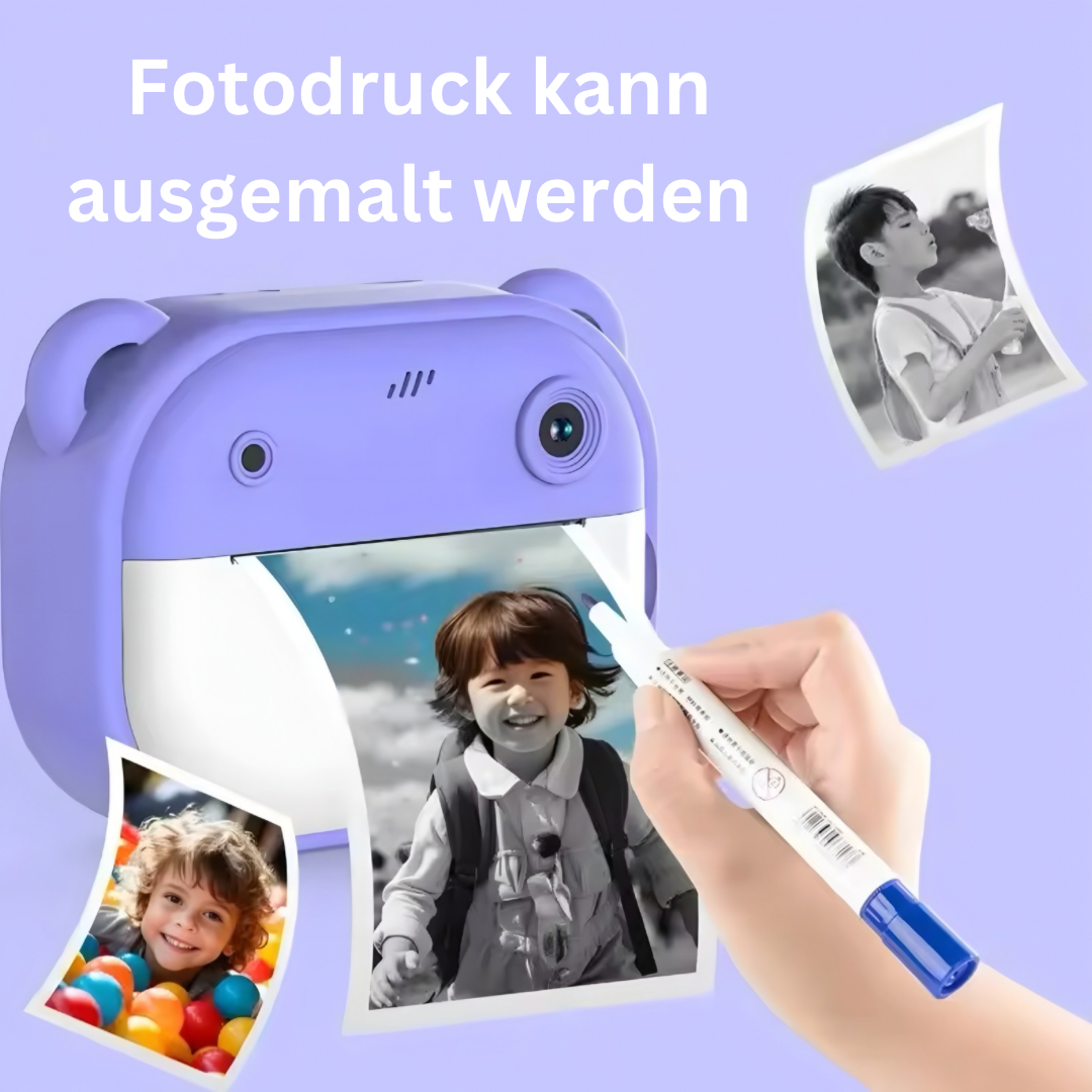Krimsi Kinder Cam - Instant Kamera mit Druckfunktion