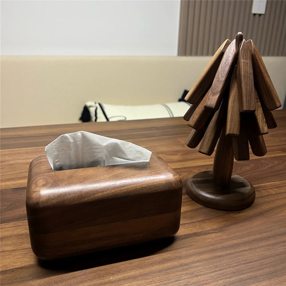 Walnuss Untersetzer Set - Schützen Sie Ihre Oberflächen mit baumförmigen Untersetzern