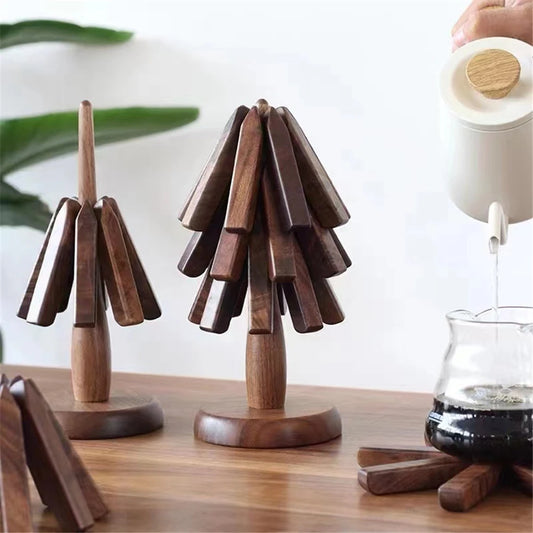 Walnuss Untersetzer Set - Schützen Sie Ihre Oberflächen mit baumförmigen Untersetzern