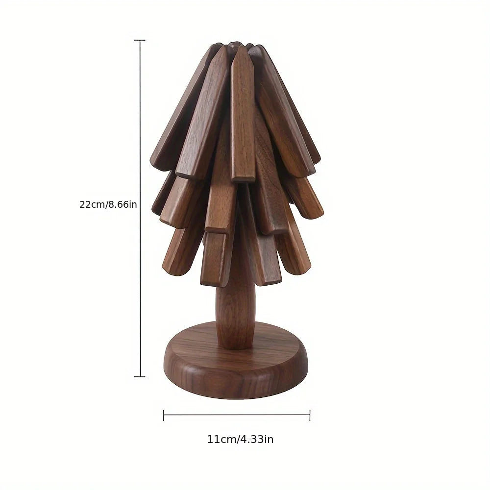 Walnuss Untersetzer Set - Schützen Sie Ihre Oberflächen mit baumförmigen Untersetzern