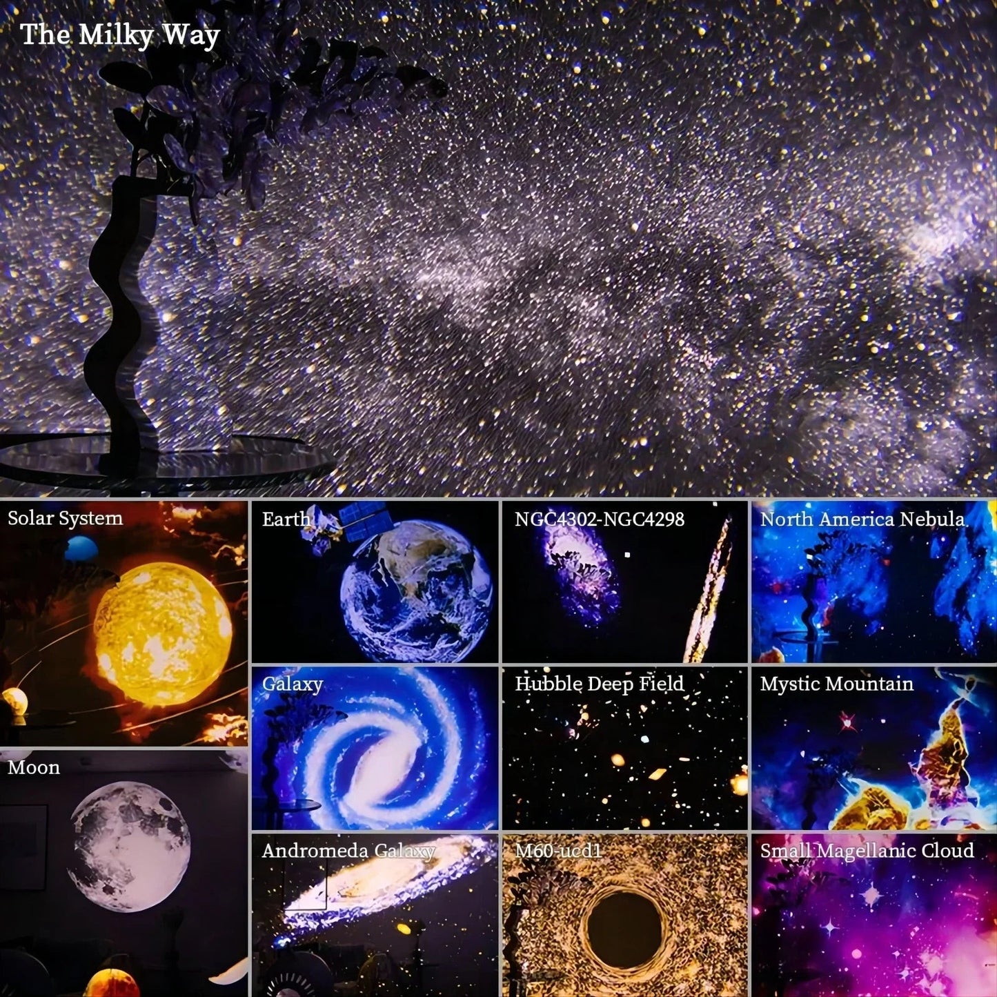 360° AstroLuxe Sternenprojektor — Verwandle dein Zimmer in deine persönliche Entspannungs-Galaxie voller magischer Sternen-Momente