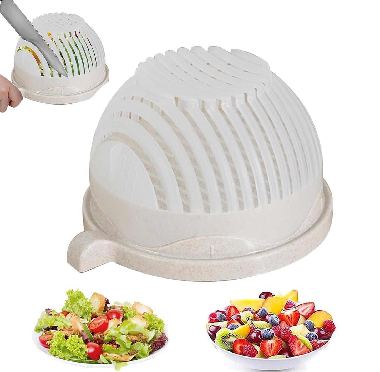 VeggieSlice Pro — Mach Salatmachen sicher, schnell und mühelos zum Kinderspiel! (2 Stück)