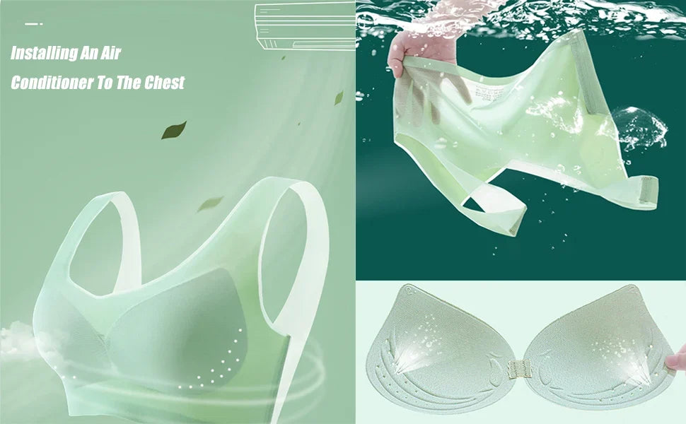 (2+1 Gratis) SilkBra- Nahtloser, hauchdünner Hebe-BH aus Ice Silk für erstklassigen Komfort und Halt