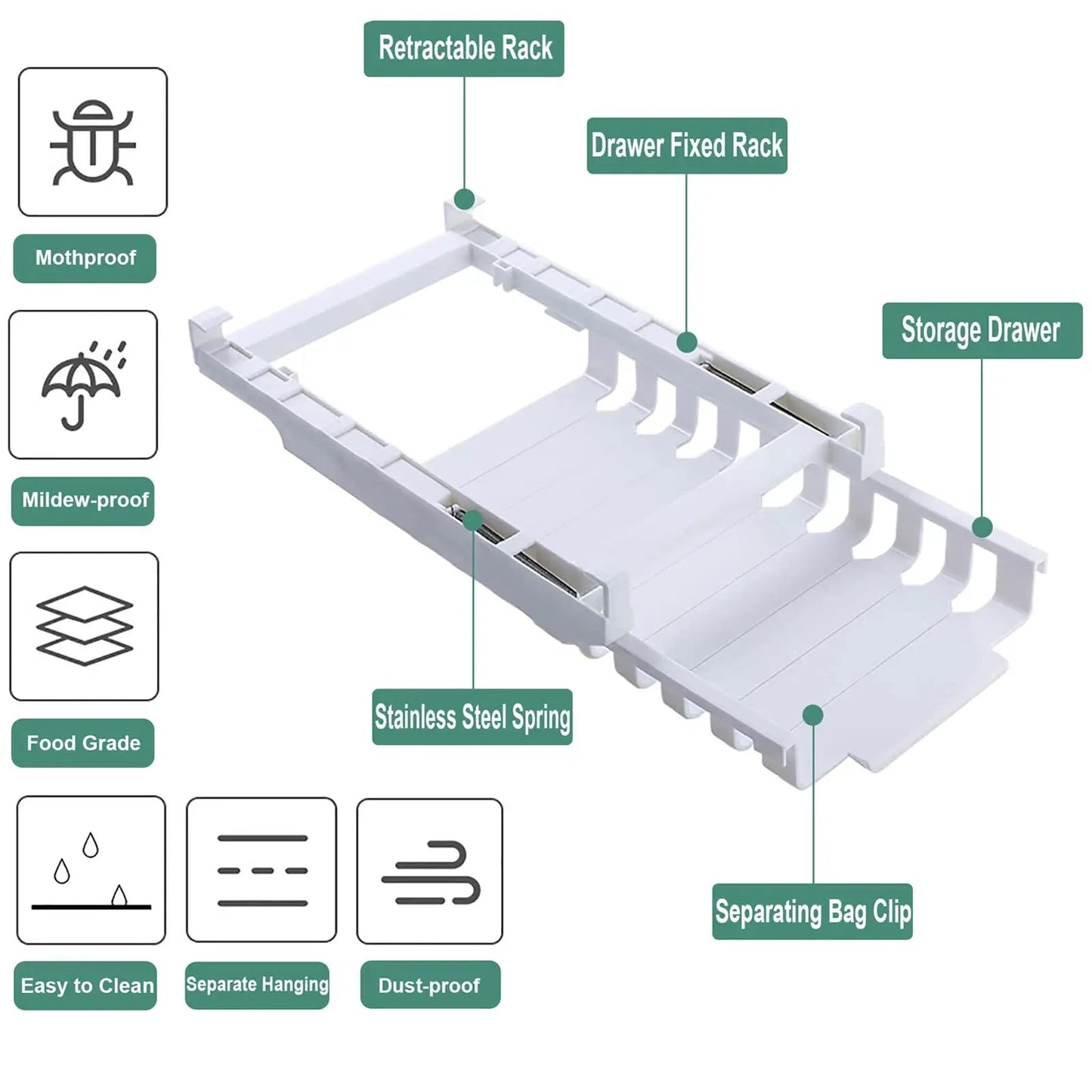 CoolNest Lagerlösung — Endlich Ordnung, die deine Lebensmittel frisch hält und Stress im Kühlschrank beseitigt