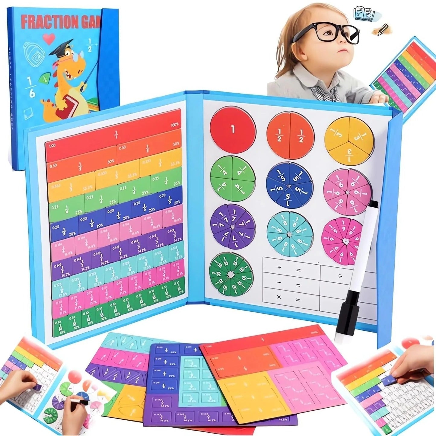 Magnetic MindBlaze Fraction Puzzle — Verwandle Mathe in ein magisches Abenteuer, das Kinder lieben und meistern wollen!