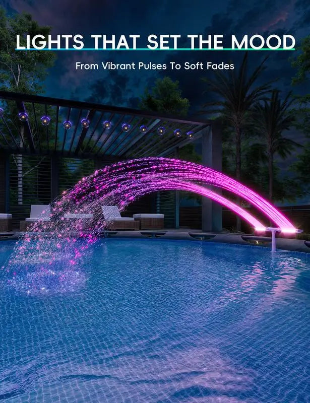 SolarSpritz Master™ — Verwandle deinen Pool in die coolste Chill-Oase mit magischer Lichtshow und erfrischendem Nebel