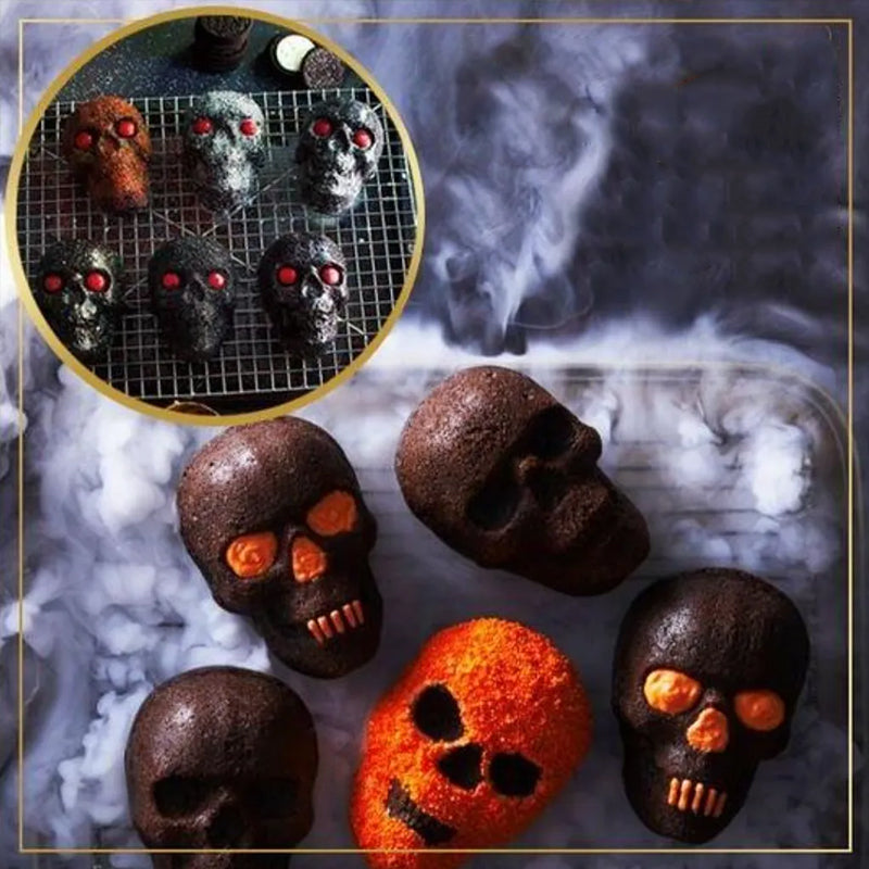 3D-Schädel-Former — Verwandle jede Leckerei in einen unvergesslichen Grusel-Kick, der deine Party zum Horror-Highlight macht!