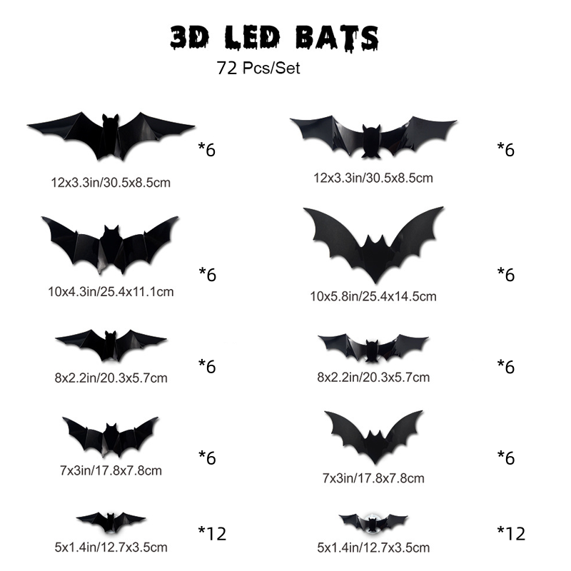 3D Fledermaus LED-Wanddeko — Mach dein Zuhause zur gruseligsten Halloween-Bühne mit lebensechten Flug-Illusionen!