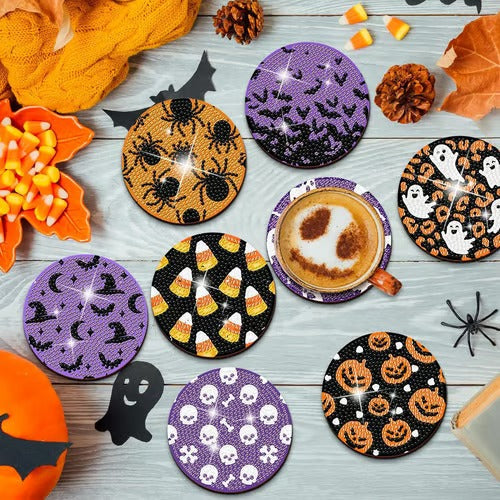 SpukMeister Coaster Set — Lass deine Halloween-Party mit magischer Faszination verzaubern und Gäste staunen!