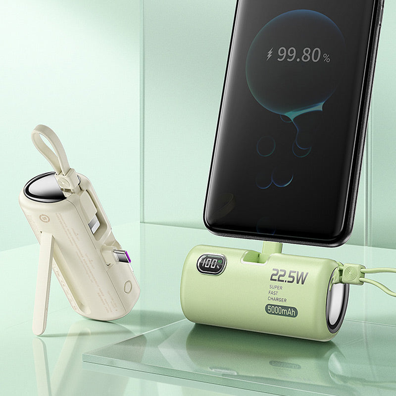 FastChargi - Tragbare Power Bank mit integrierten Kabeln