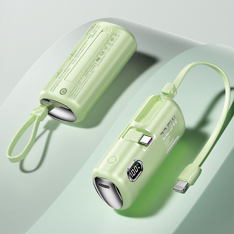FastChargi - Tragbare Power Bank mit integrierten Kabeln