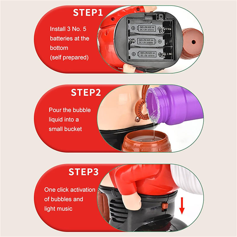 Weihnachts-Seifenblasenmaschine - Santa's festliche Seifenblasenmaschine