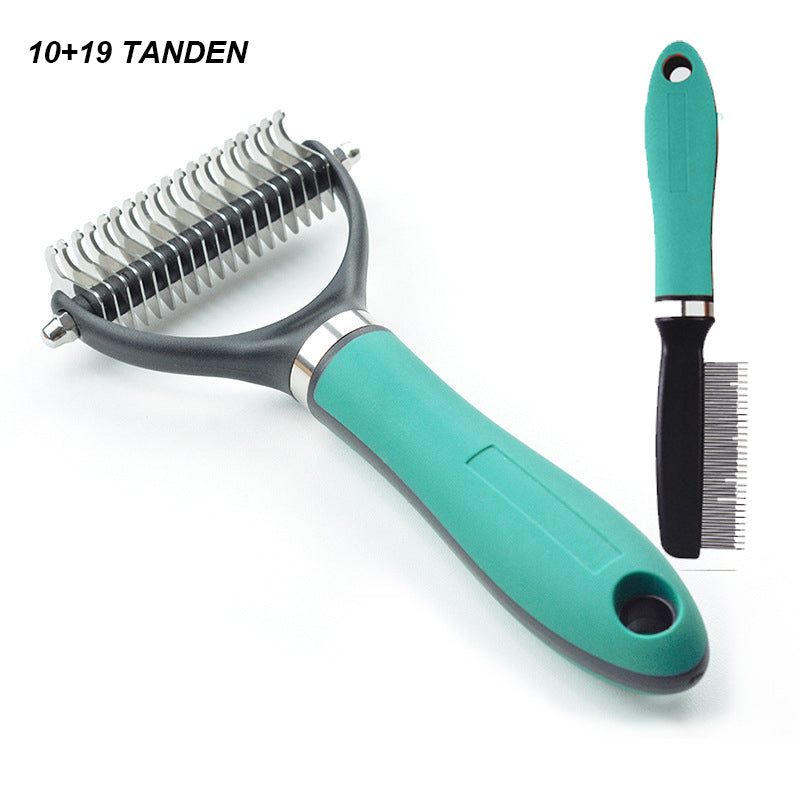 Double-Sided Grooming Brush for Dogs & Cats — Effortless Tangle-Free Shine Your Pet Will Adore