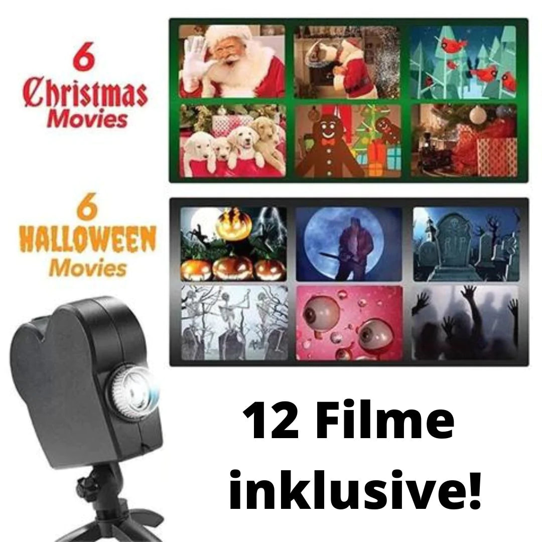 Gruseliger Halloween Projektor | Inklusive 6 Filme