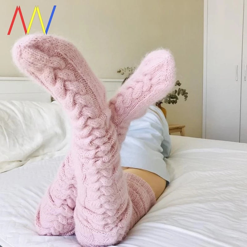(1 Paar +1 Paar Gratis) Overknee Kuschel Wintersocken - Warme Füße für kalte Tage!