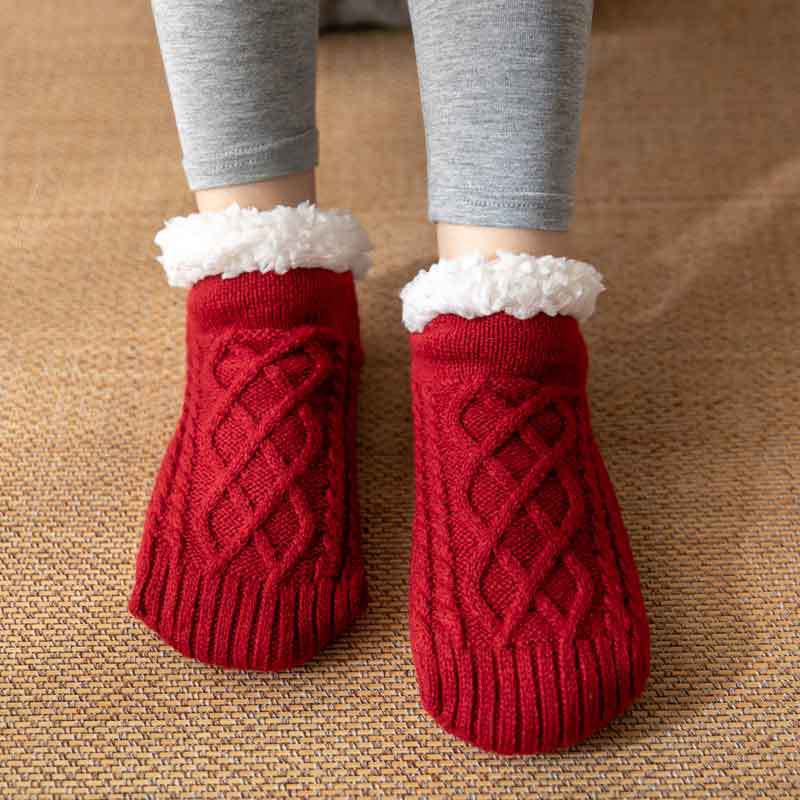 Anti-Rutsch Wollsocken - Hält deine Füße den ganzen Winter lang warm! (2 Stück)