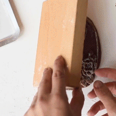 Keksform mit Holzgravur - Prägeform für Kekse