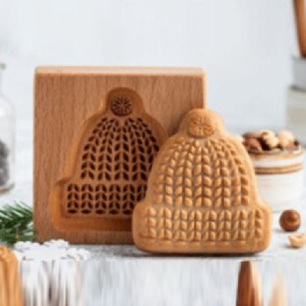 Keksform mit Holzgravur - Prägeform für Kekse