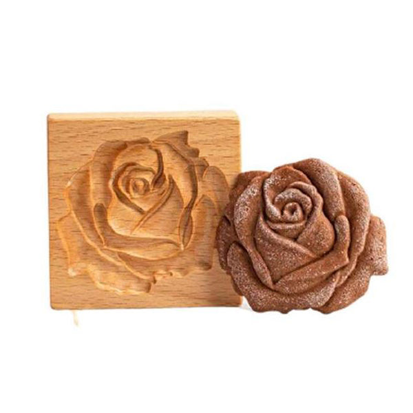 Keksform mit Holzgravur - Prägeform für Kekse