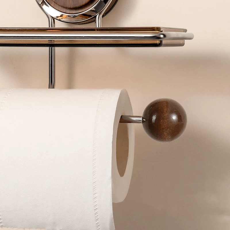 Elm Wood / Toilet Paper Holder — Schnell montiert, bombenfest & stilvoll für dein makelloses Bad!