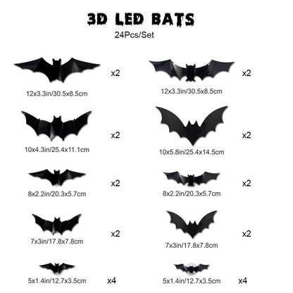 3D Fledermaus LED-Wanddeko — Mach dein Zuhause zur gruseligsten Halloween-Bühne mit lebensechten Flug-Illusionen!
