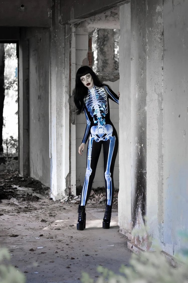 BoneFury Bodysuit — Verwandle dich in die strahlende Legende der Nacht, die alle Blicke fesselt und jede Party dominiert!