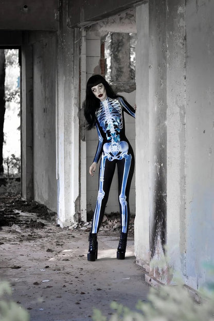 BoneFury Bodysuit — Verwandle dich in die strahlende Legende der Nacht, die alle Blicke fesselt und jede Party dominiert!