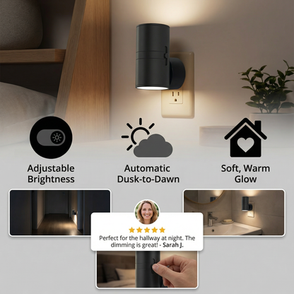 LED Stecker-Nachtlicht — Automatisches Wohlfühllicht, das Dein Zuhause in pure Sicherheit hüllt