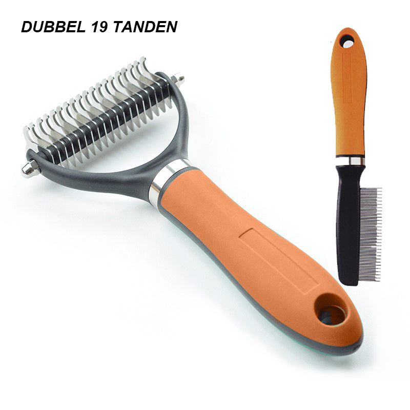 Double-Sided Grooming Brush for Dogs & Cats — Effortless Tangle-Free Shine Your Pet Will Adore
