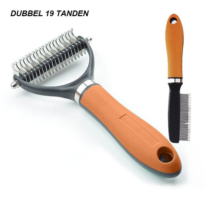 Double-Sided Grooming Brush for Dogs & Cats — Effortless Tangle-Free Shine Your Pet Will Adore