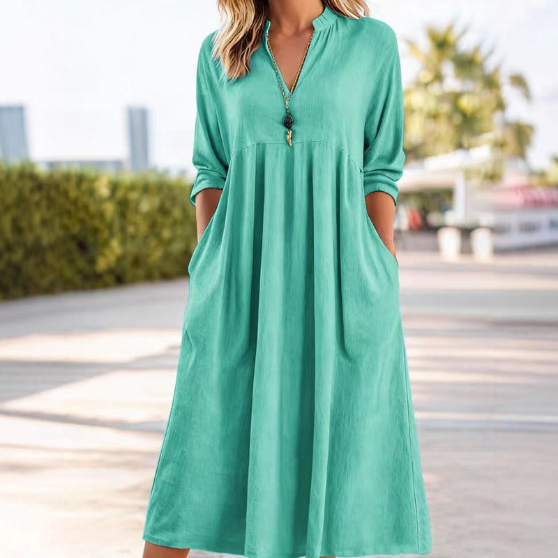 FemmeVibe Midi Dress — Trage Leichtigkeit und Stil, die dich unwiderstehlich strahlen lassen!