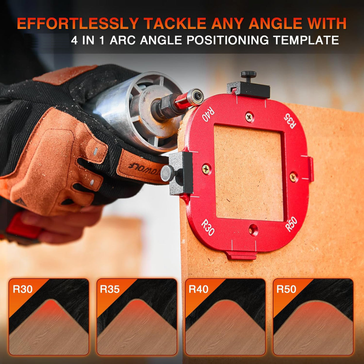 4 in 1 Arc Angle Positioning Template — Perfekte Holzkanten ohne Frust, jedes Mal treffsicher & professionell